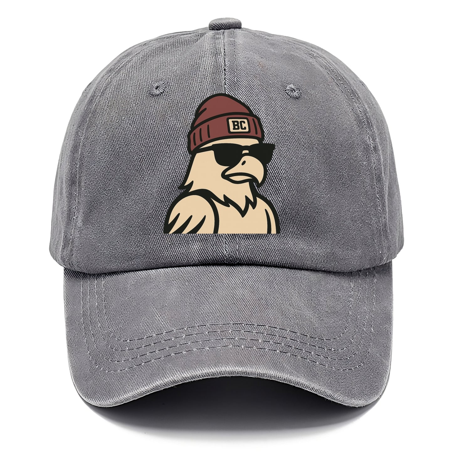 Chestnut Hill Eagle wearing Boston College beanie with BC patch - Classic Cap - Urban Haze(Grey)