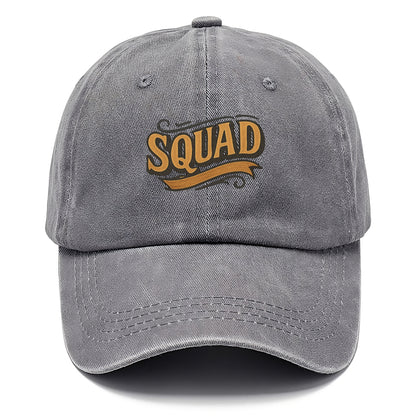 Bold typography design - "SQUAD" - your crew, your people - Classic Cap - Urban Haze(Grey)
