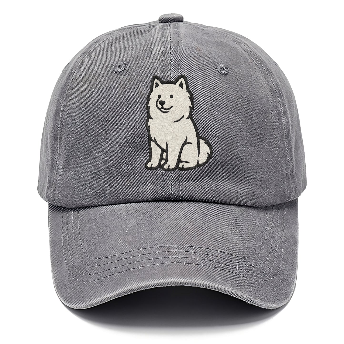 Samoyed - White fluffy embroidered desig Classic Cap - Urban Haze(Grey)