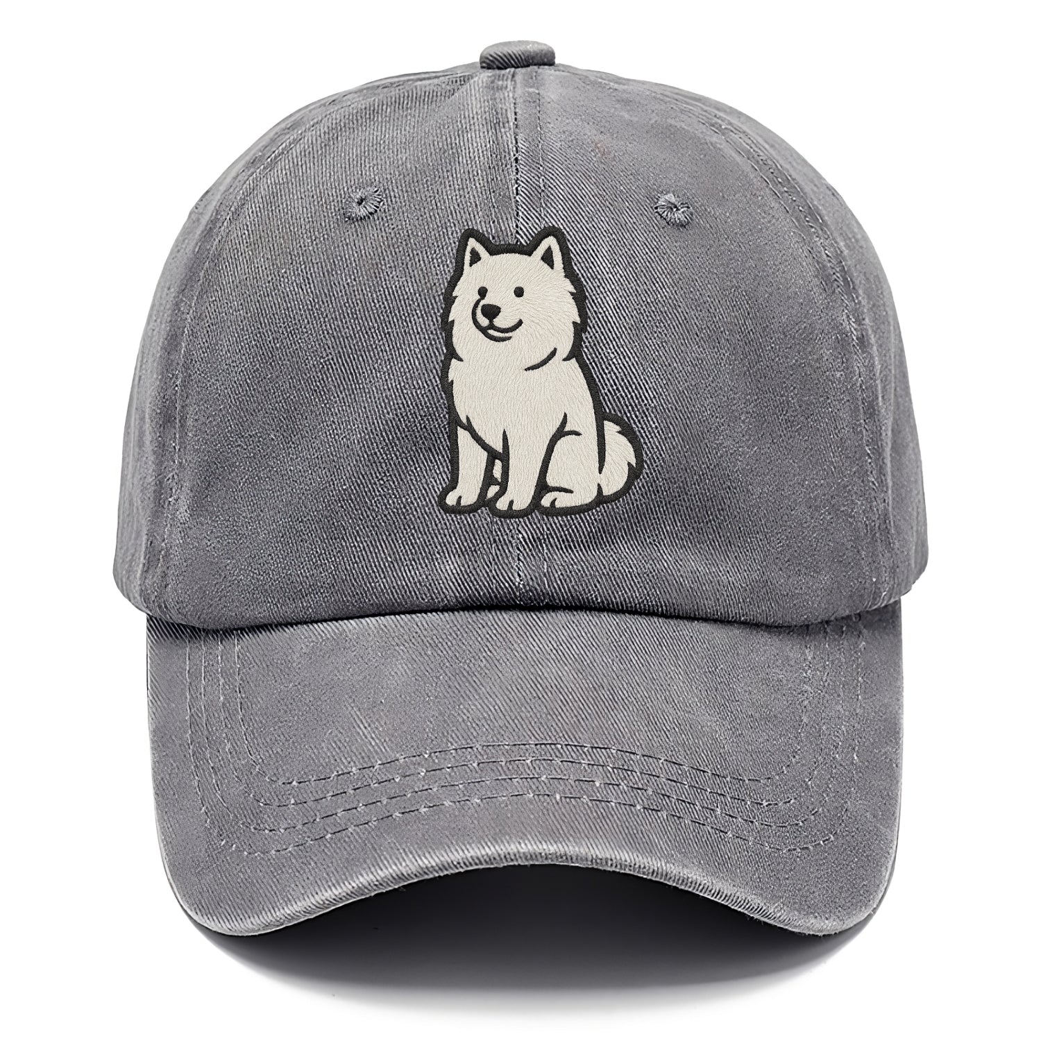 Samoyed - White fluffy embroidered desig Classic Cap - Urban Haze(Grey)