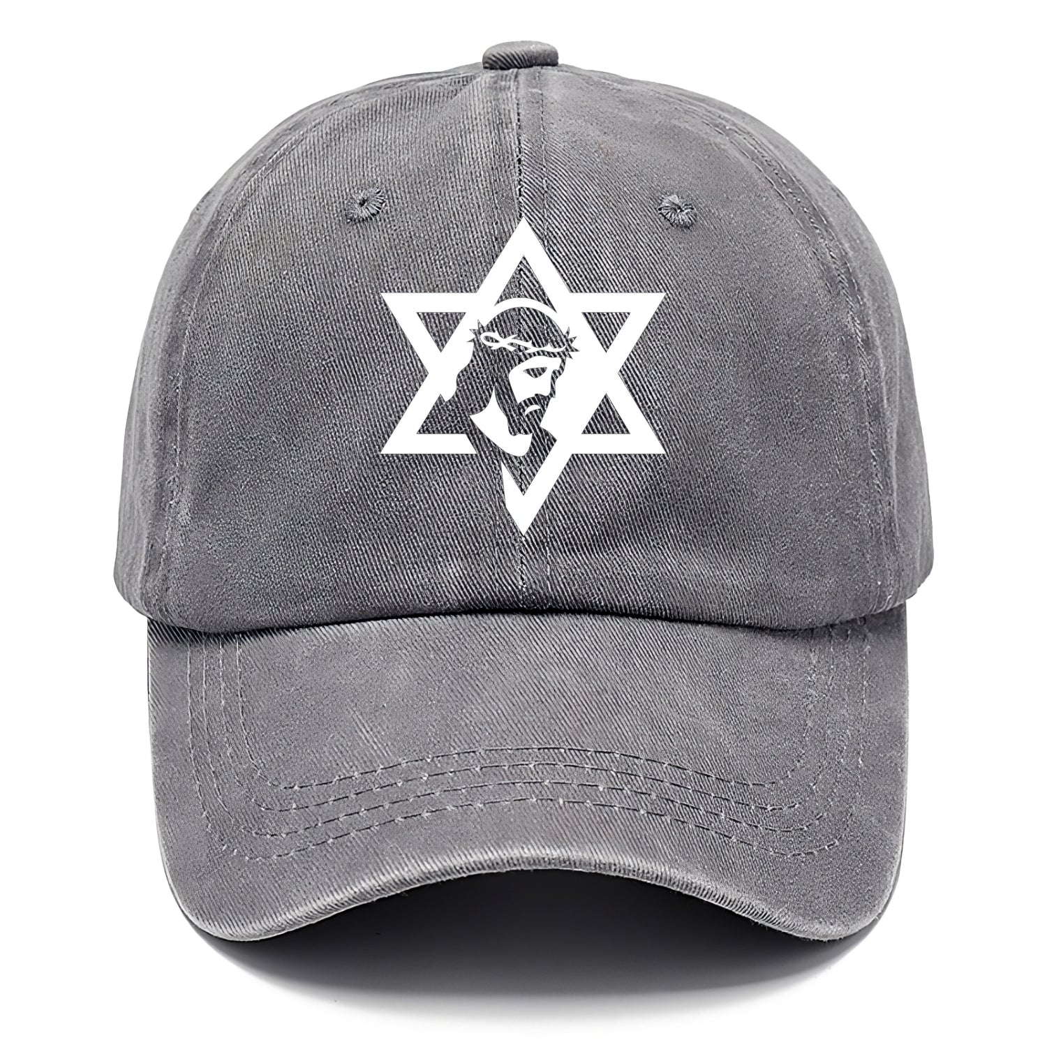 Star of David - negative space forms two overlapping triangles with hidden meaning - Classic Cap - Urban Haze(Grey)