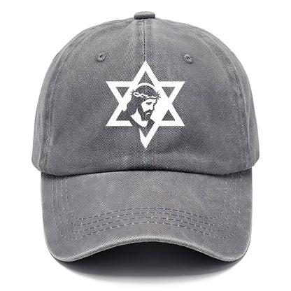 Star of David - negative space forms two overlapping triangles with hidden meaning - Classic Cap - Urban Haze(Grey)