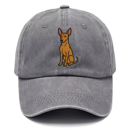 Pharaoh Hound - Tan colored embroidered pose - Classic Cap - Urban Haze(Grey)