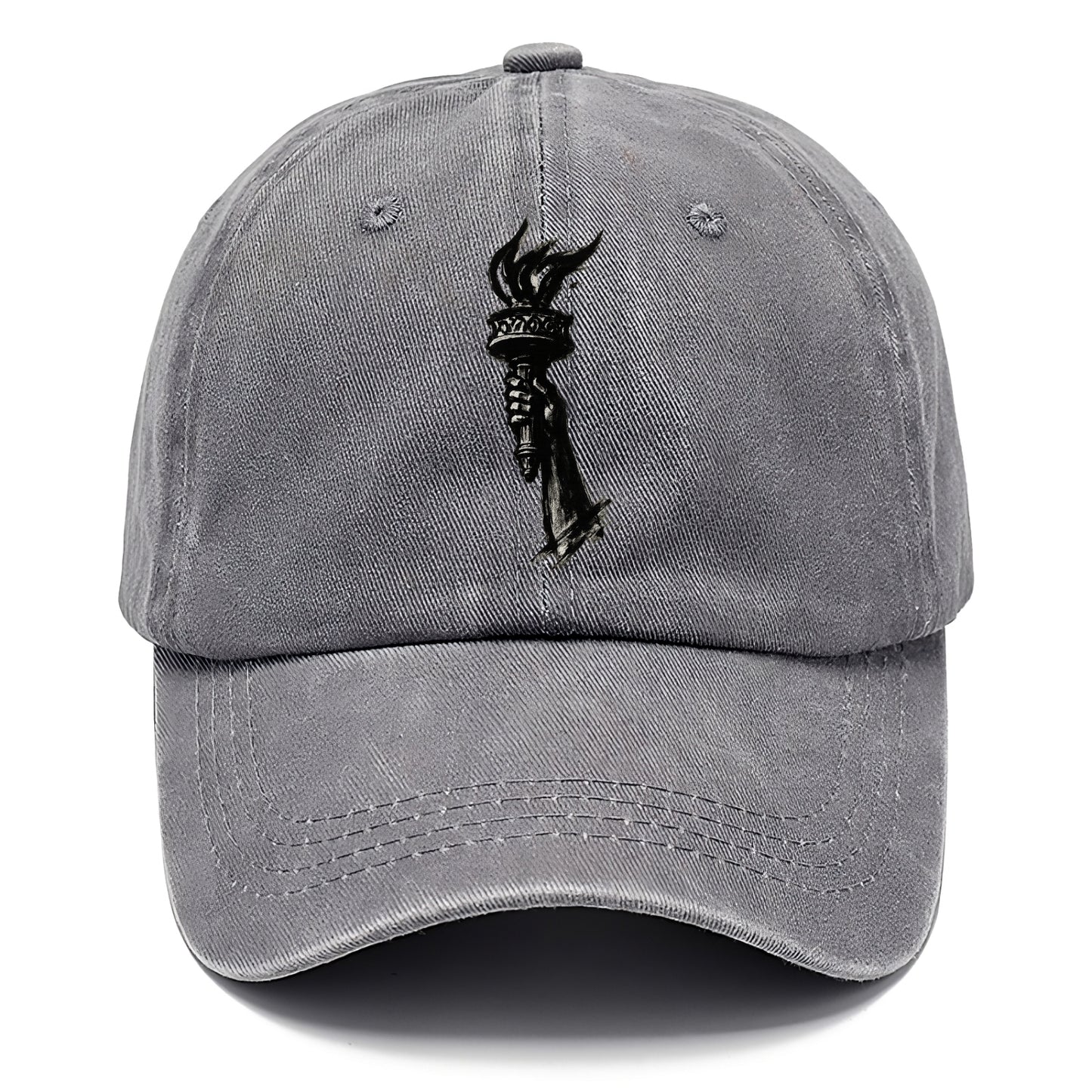 Statue of Liberty torch - freedom and democracy ink painting - Classic Cap - Urban Haze(Grey)