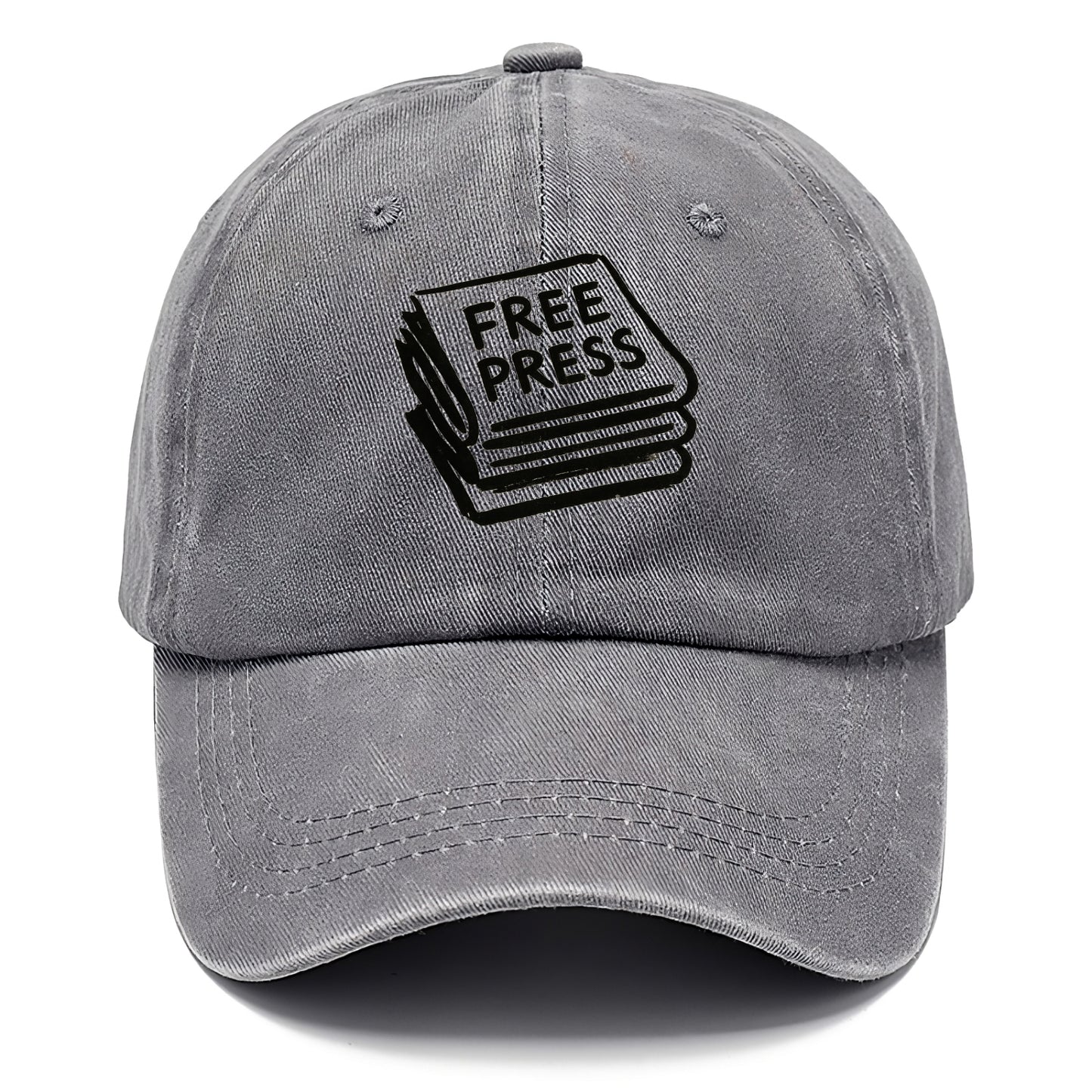 Stack of newspapers - free press bold ink brushstrokes - Classic Cap - Urban Haze(Grey)