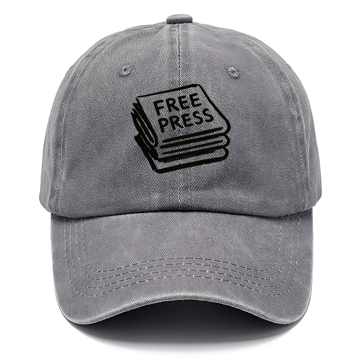 Stack of newspapers - free press bold ink brushstrokes - Classic Cap - Urban Haze(Grey)