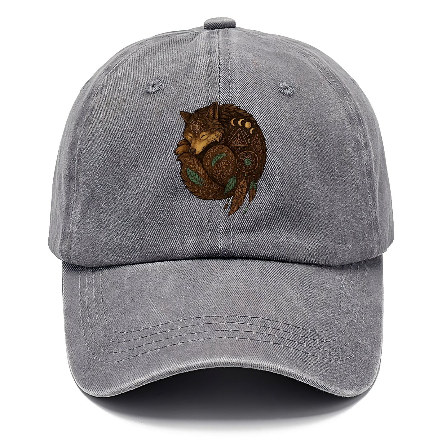 Sleeping Wolf Peace  - Classic Cap - Urban Haze(Grey)