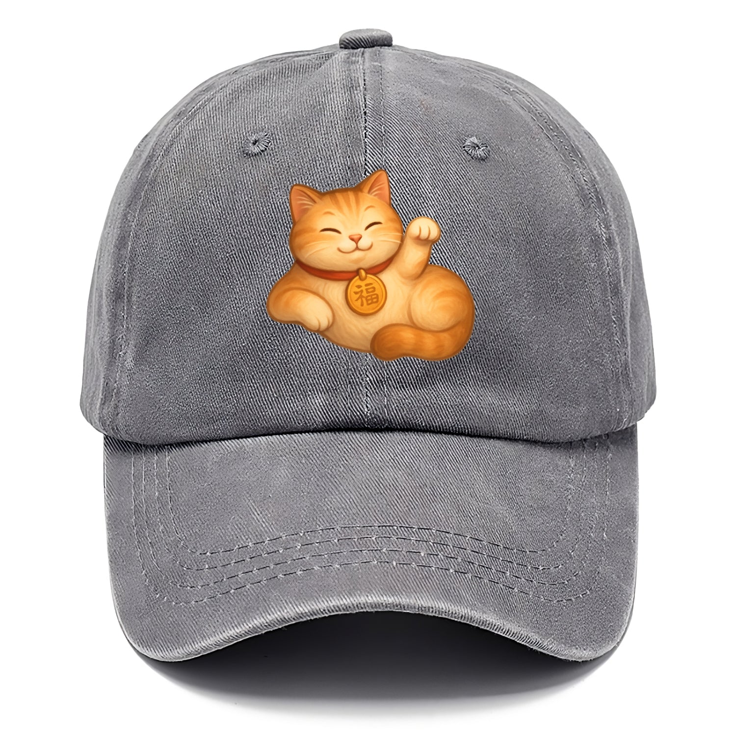 Maneki Neko Pose - Classic Cap - Urban Haze(Grey)