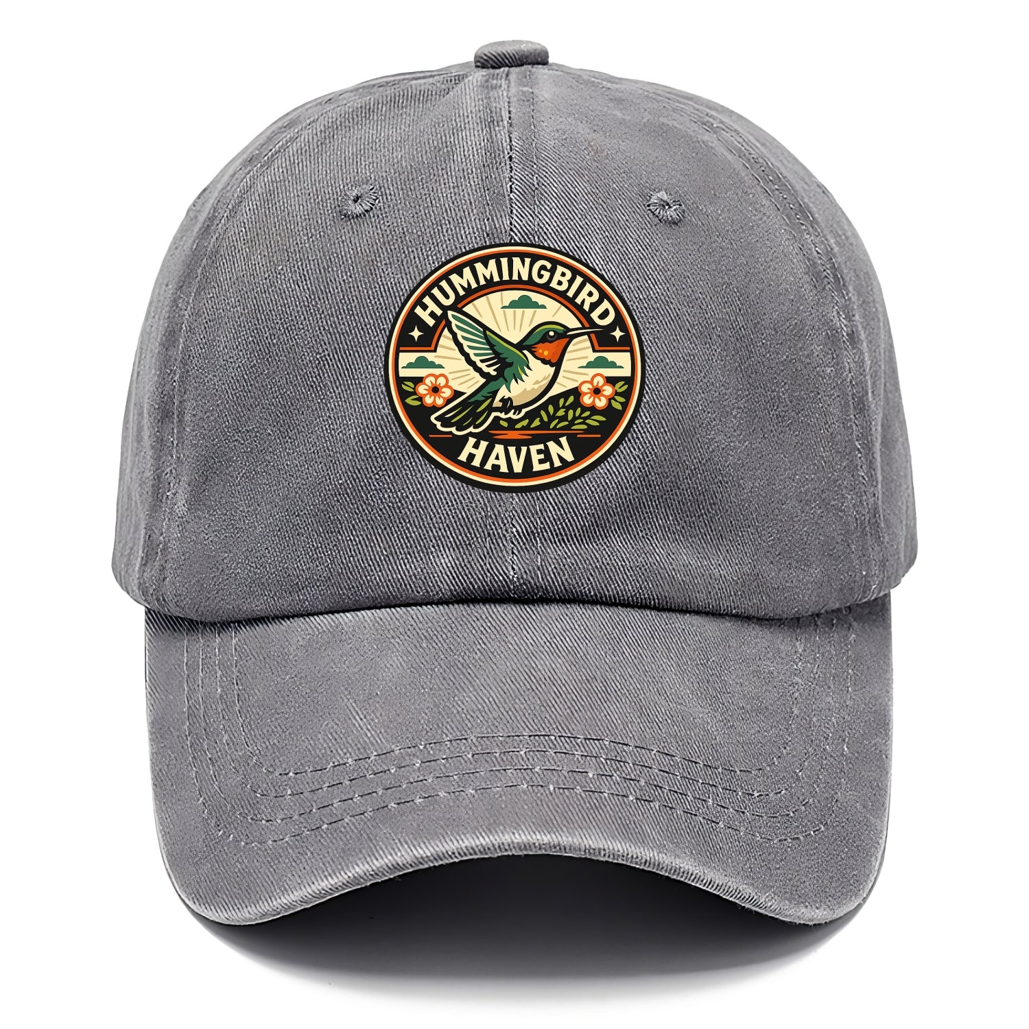 Hummingbird Sanctuary Emblem - Classic Cap - Urban Haze(Grey)