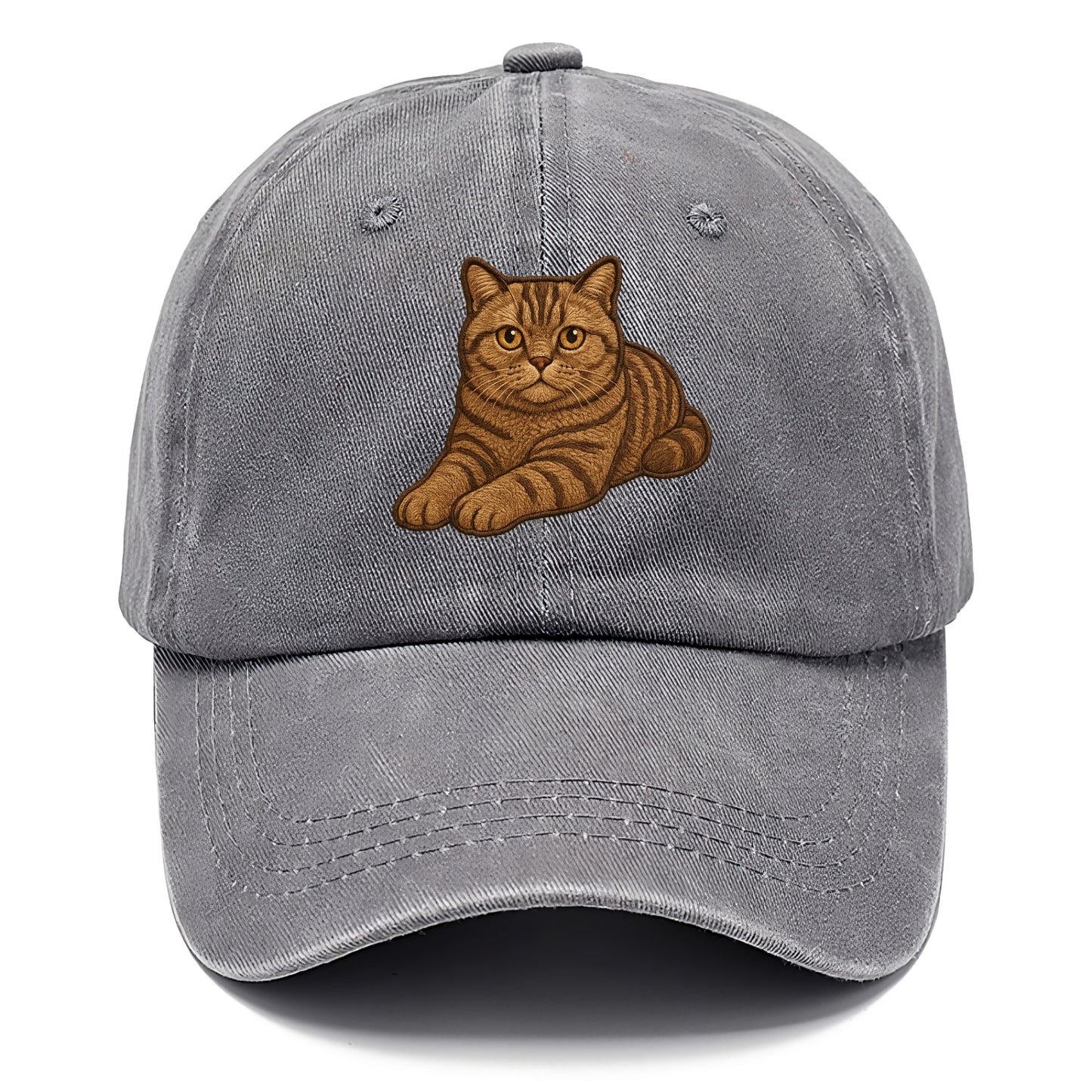 British Shorthair  relaxed lying down wi Classic Cap - Urban Haze(Grey)