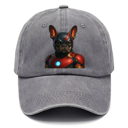 French Bulldog Iron Man  - Classic Cap - Urban Haze(Grey)