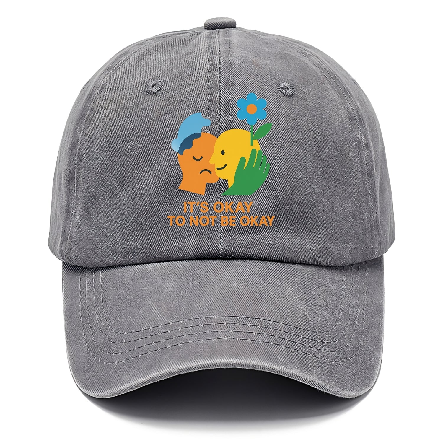 Mental health stigma fading as support grows - "It's Okay to Not Be Okay" - wellbeing - Classic Cap - Urban Haze(Grey)