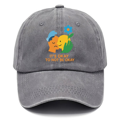 Mental health stigma fading as support grows - "It's Okay to Not Be Okay" - wellbeing - Classic Cap - Urban Haze(Grey)