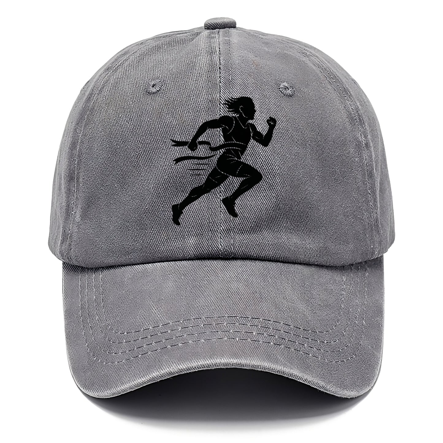 Runner sprinting finish line - Classic Cap - Urban Haze(Grey)