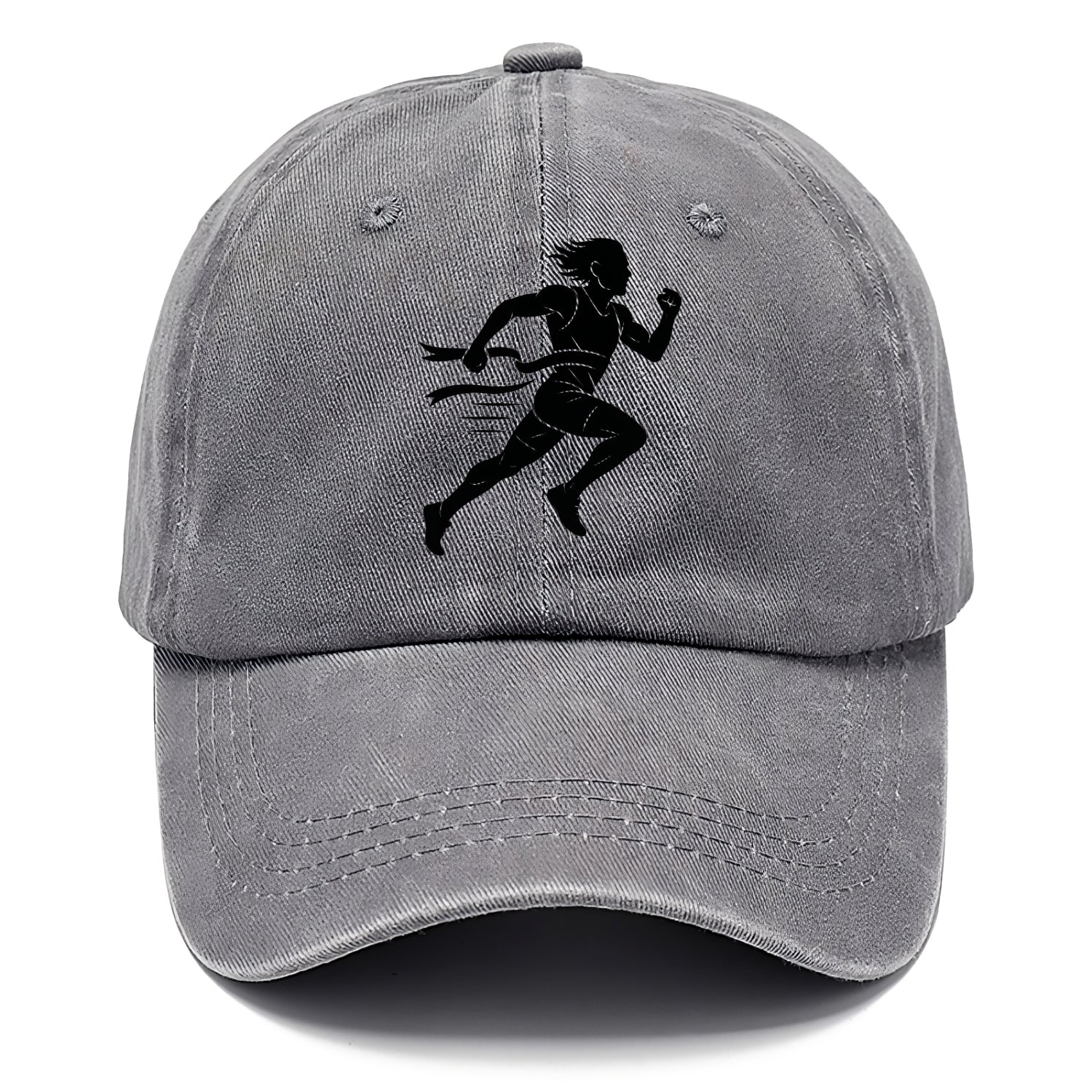 Runner sprinting finish line - Classic Cap - Urban Haze(Grey)
