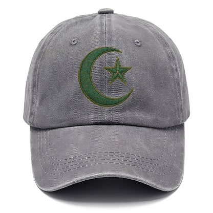 Crescent Moon and Star - Classic Cap - Urban Haze(Grey)