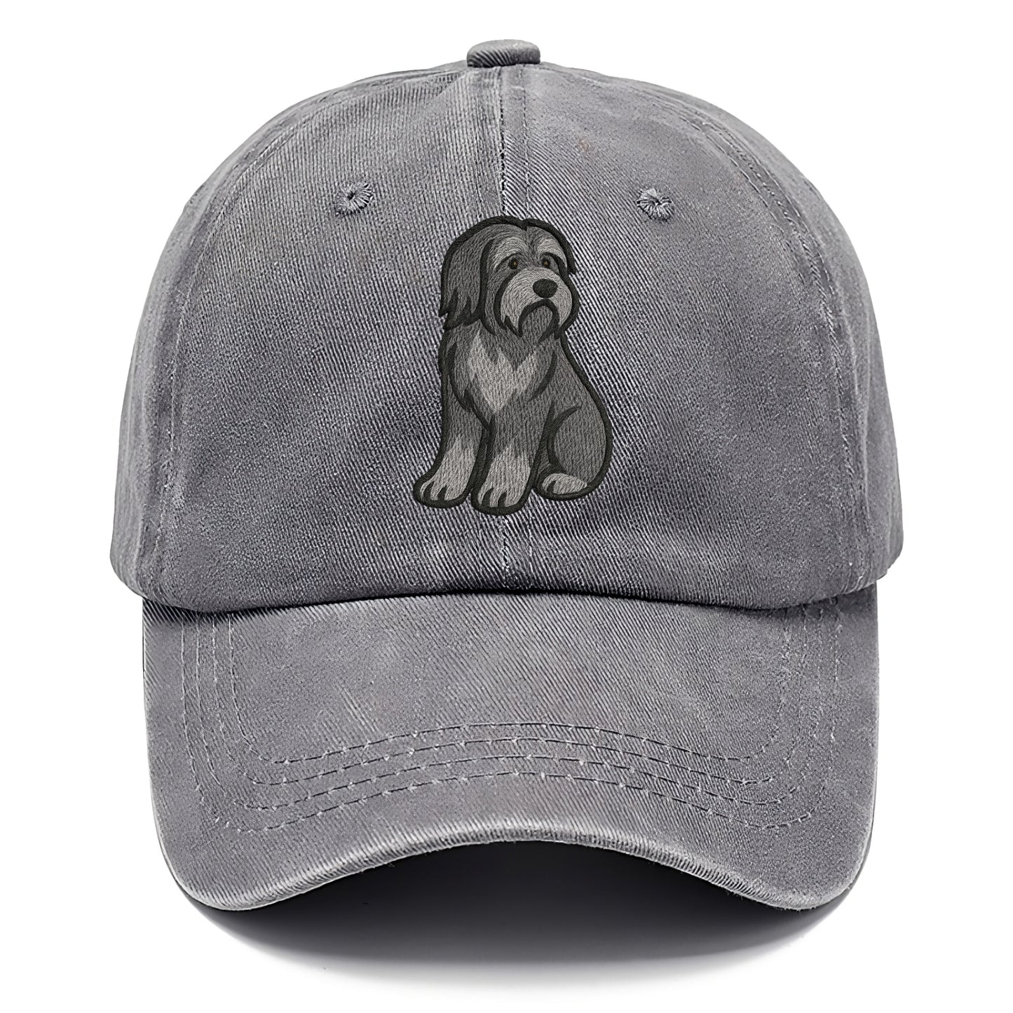 Bearded Collie - Gray shaggy coat embroidered pose - Classic Cap - Urban Haze(Grey)
