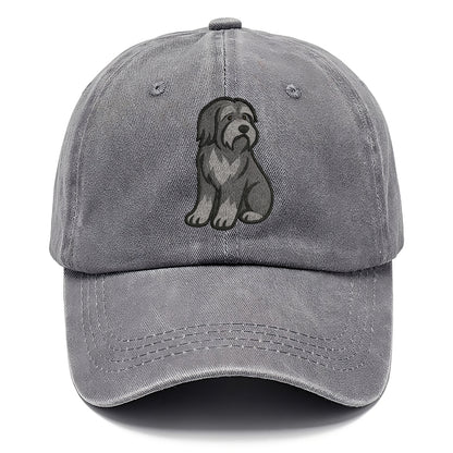 Bearded Collie - Gray shaggy coat embroidered pose - Classic Cap - Urban Haze(Grey)