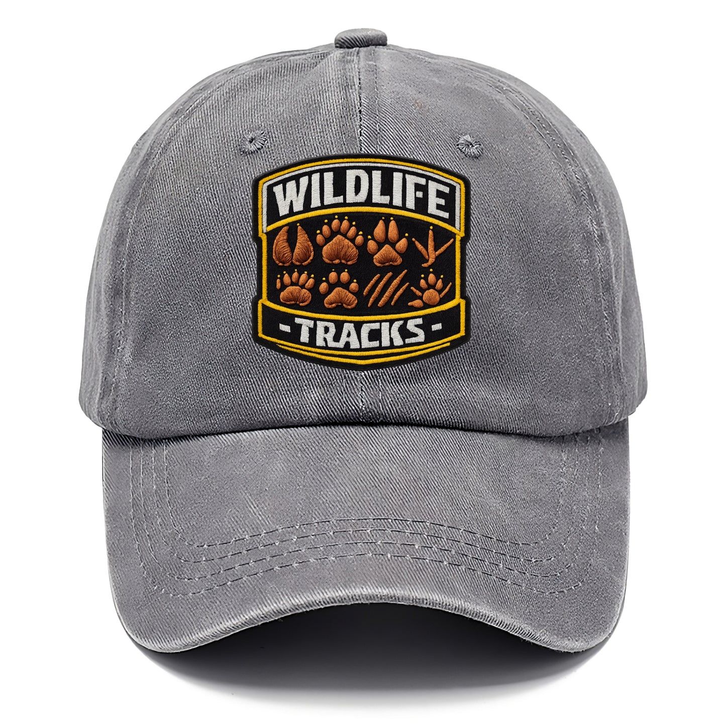 WILDLIFE TRACKS - animal footprints in brown , tracker - Classic Cap - Urban Haze(Grey)