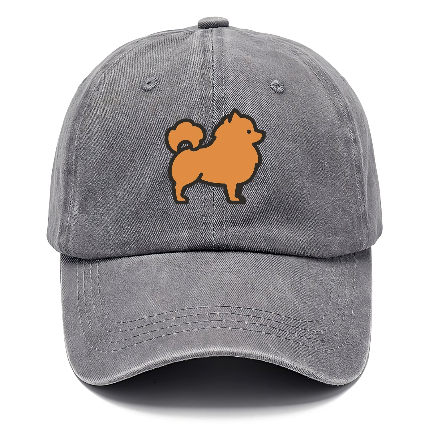 Pomeranian - Orange fluffy flat side profile - Classic Cap - Urban Haze(Grey)