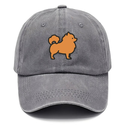 Pomeranian - Orange fluffy flat side profile - Classic Cap - Urban Haze(Grey)