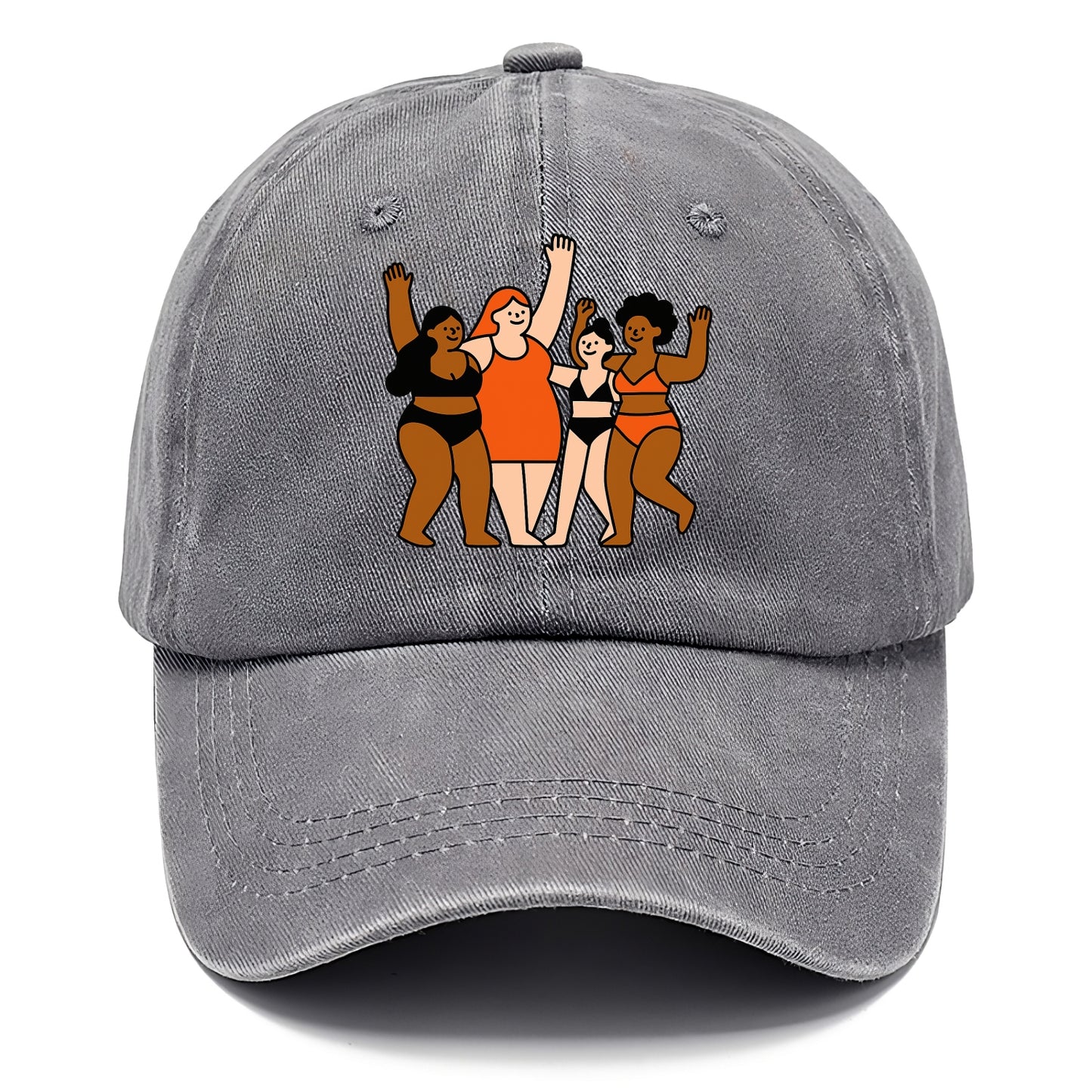 Diverse body types celebrating together - body positivity movement, all bodies are - Classic Cap - Urban Haze(Grey)