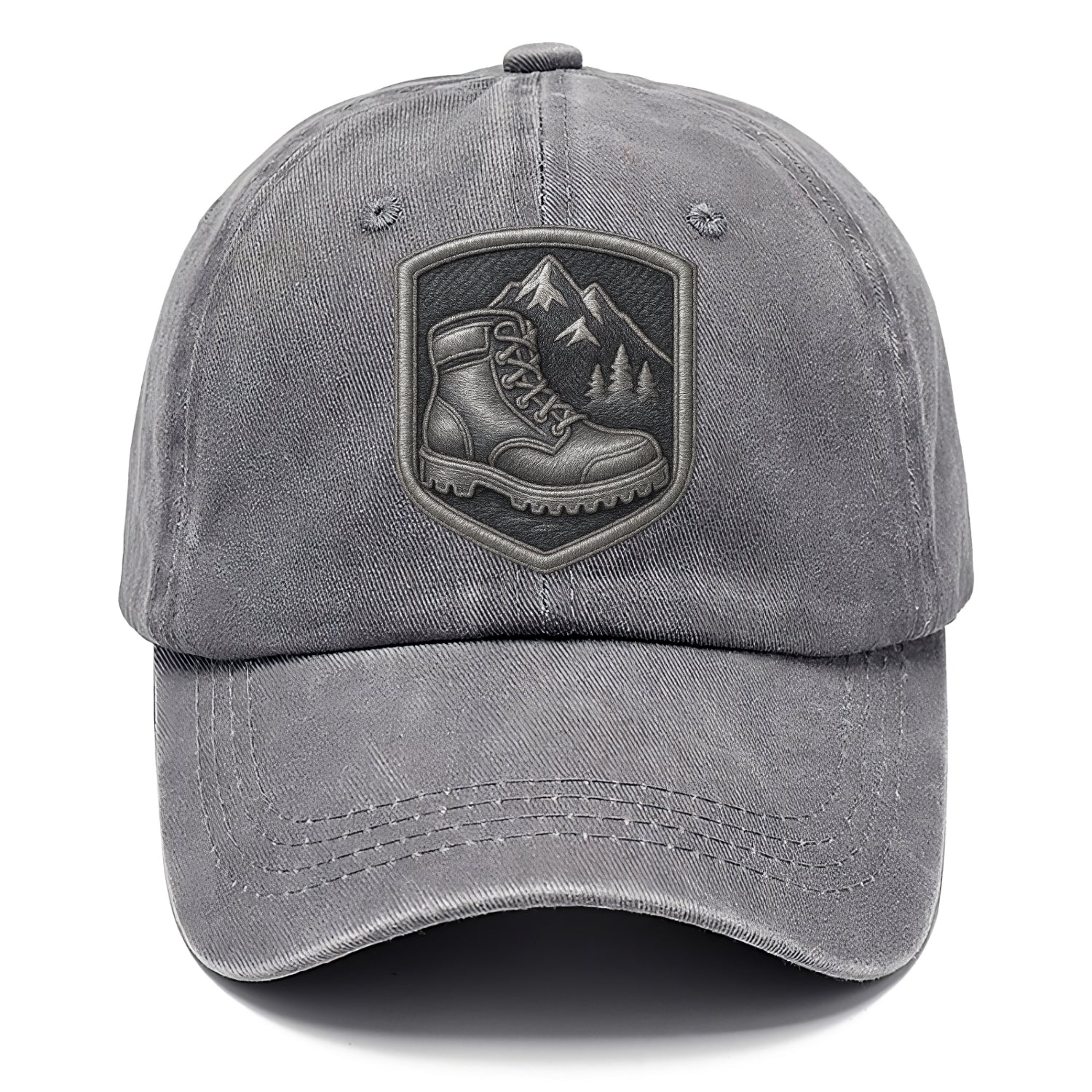 Hiking boots with mountain peak - hiker pride - Classic Cap - Urban Haze(Grey)