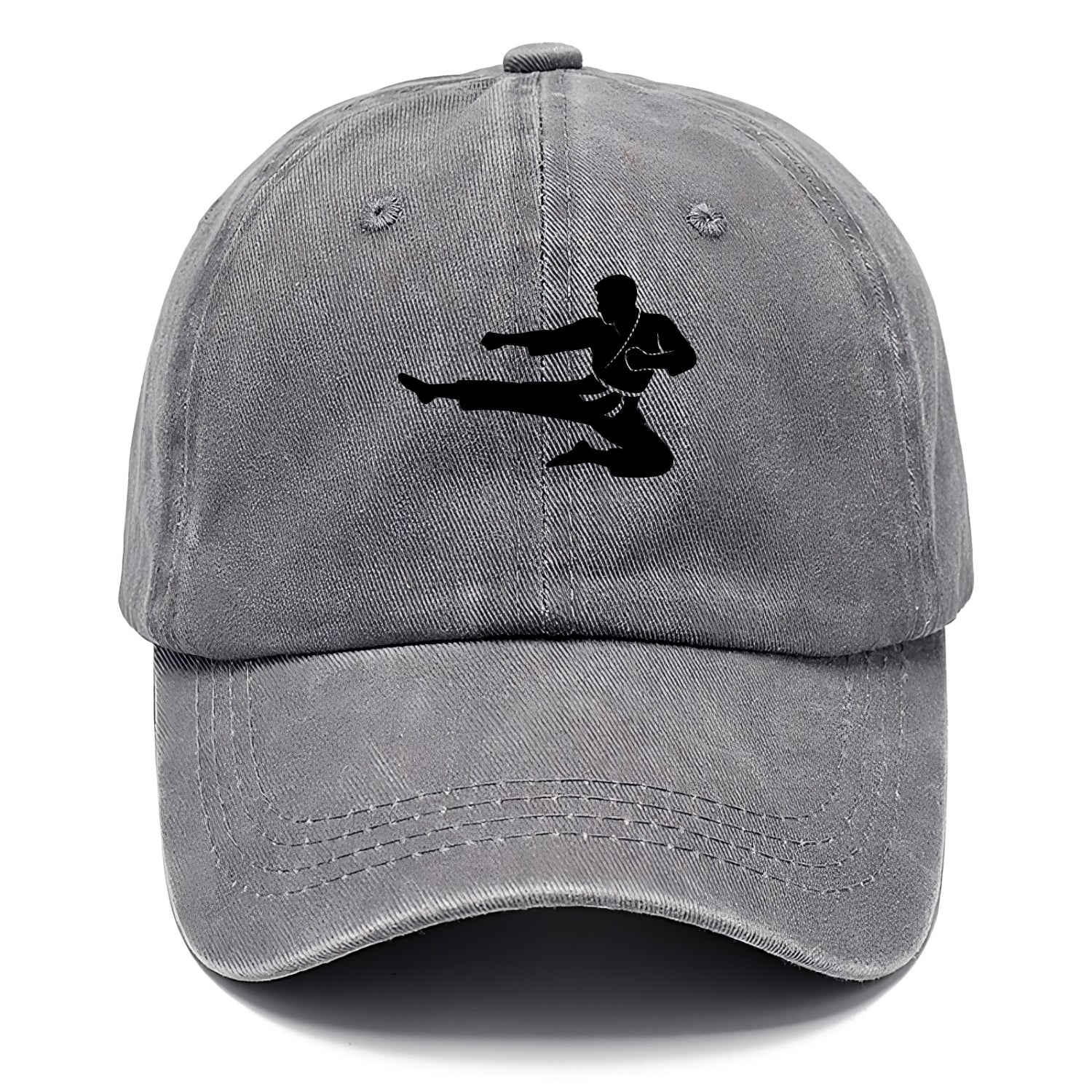 Martial artist flying kick - Classic Cap - Urban Haze(Grey)