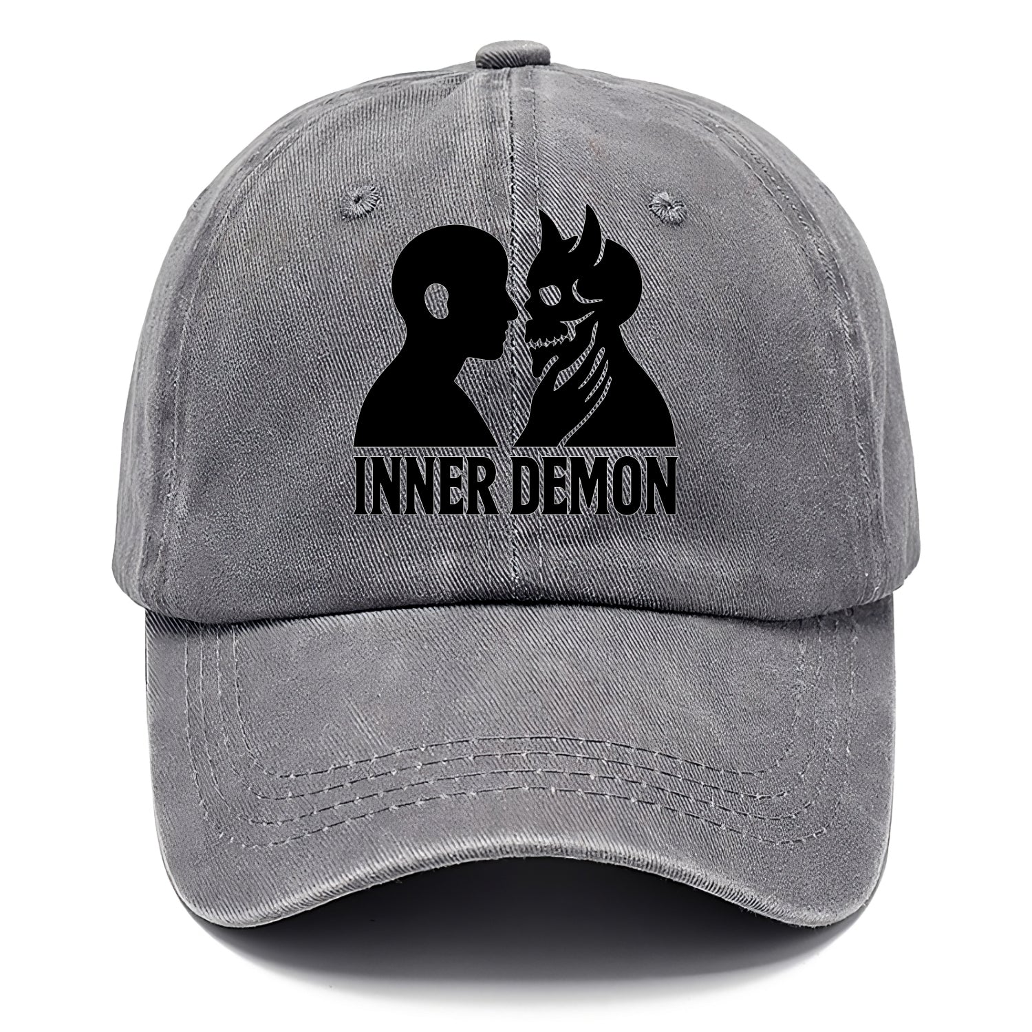 Inner Demon - Figure confronting shadow Classic Cap - Urban Haze(Grey)