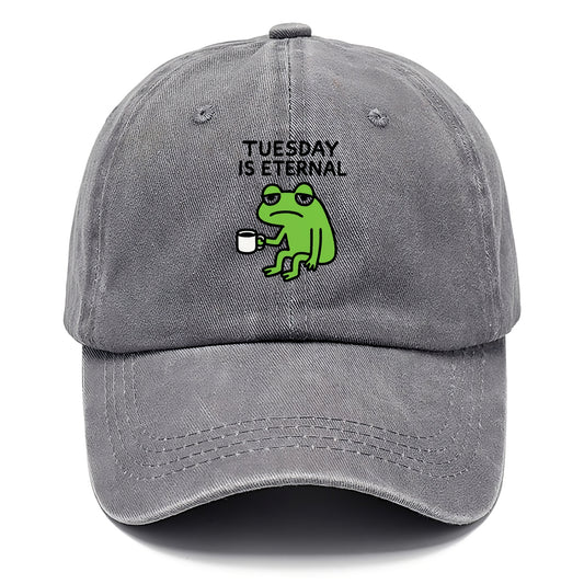 TUESDAY IS ETERNAL | Tired frog with coffee cup - Classic Cap - Urban Haze(Grey)