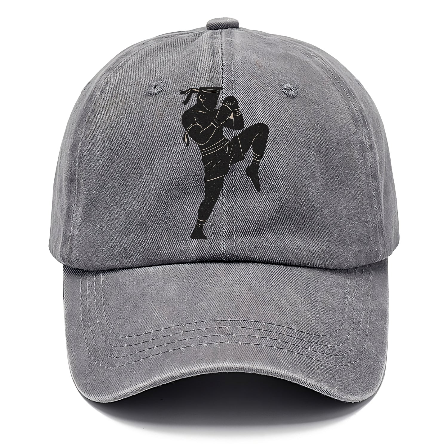Muay Thai fighter with knee strike - Classic Cap - Urban Haze(Grey)