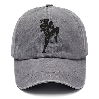 Muay Thai fighter with knee strike - Classic Cap - Urban Haze(Grey)
