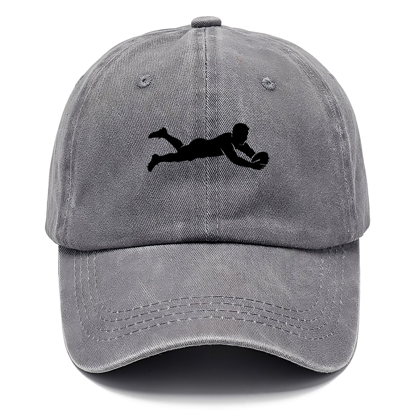 Rugby player diving for try - Classic Cap - Urban Haze(Grey)