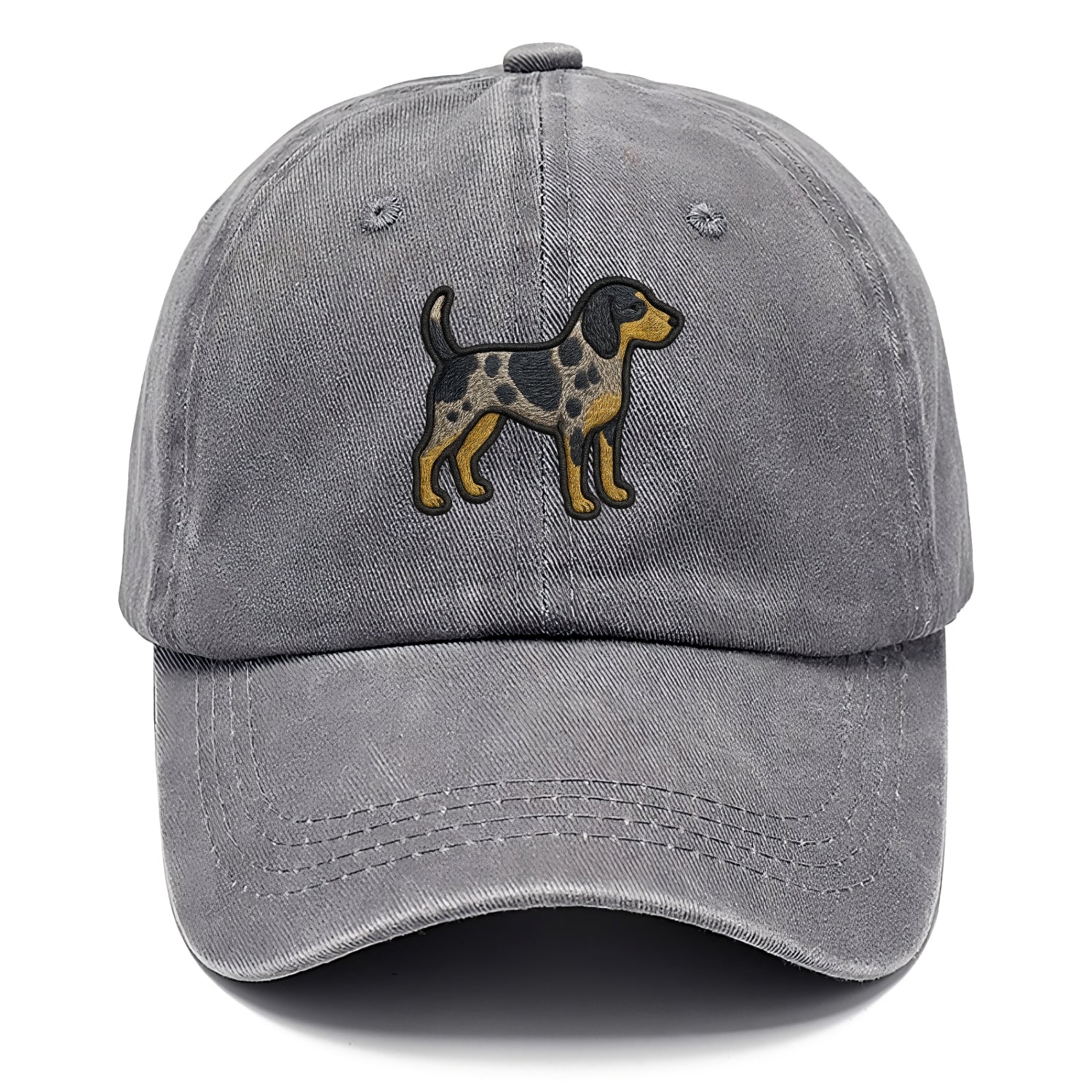 Bluetick Coonhound - Trendy spotted hound logo with prominent black border - Classic Cap - Urban Haze(Grey)