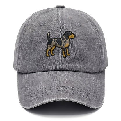 Bluetick Coonhound - Trendy spotted hound logo with prominent black border - Classic Cap - Urban Haze(Grey)