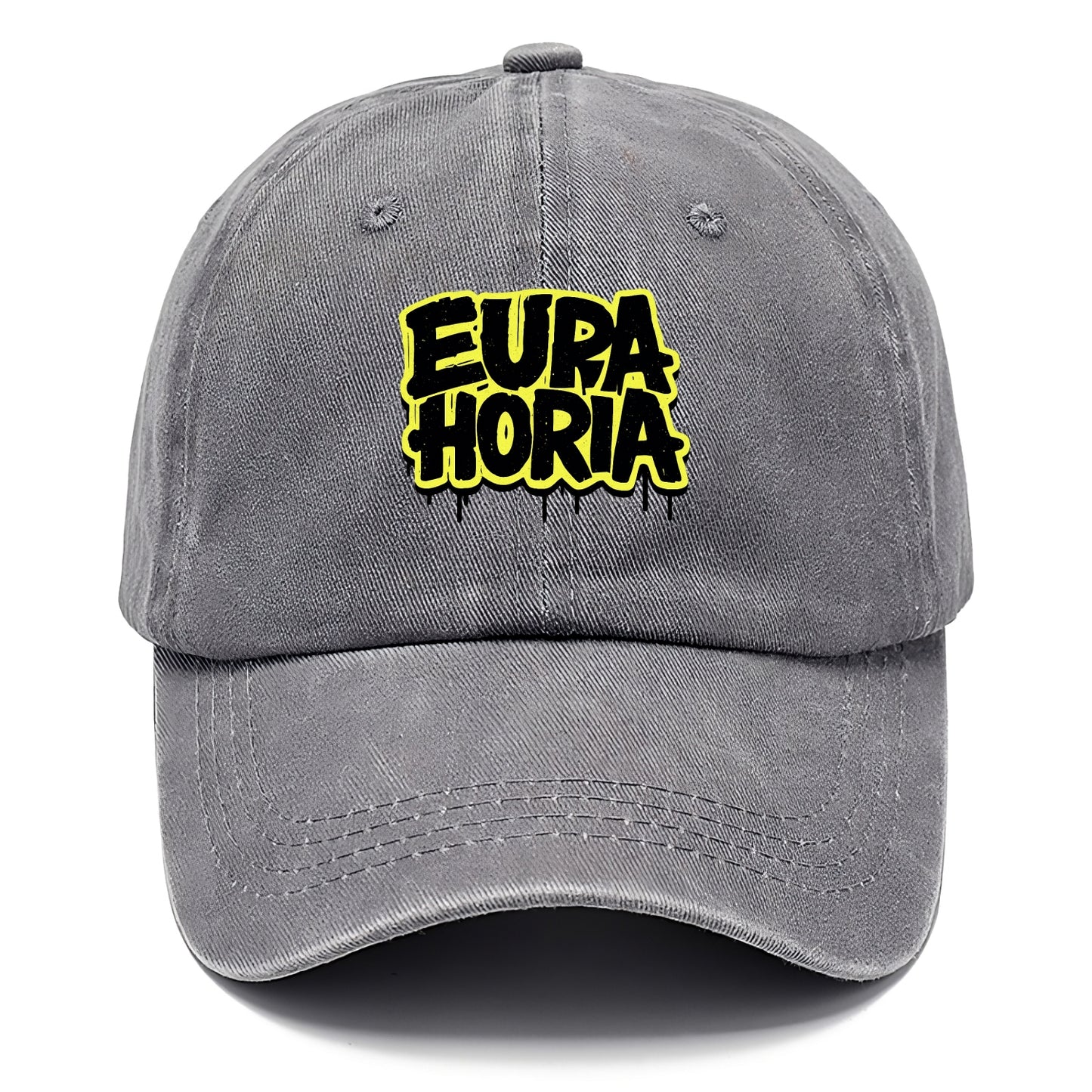 Bold typography design - "EUPHORIA" - intense happiness, ecstasy - Classic Cap - Urban Haze(Grey)