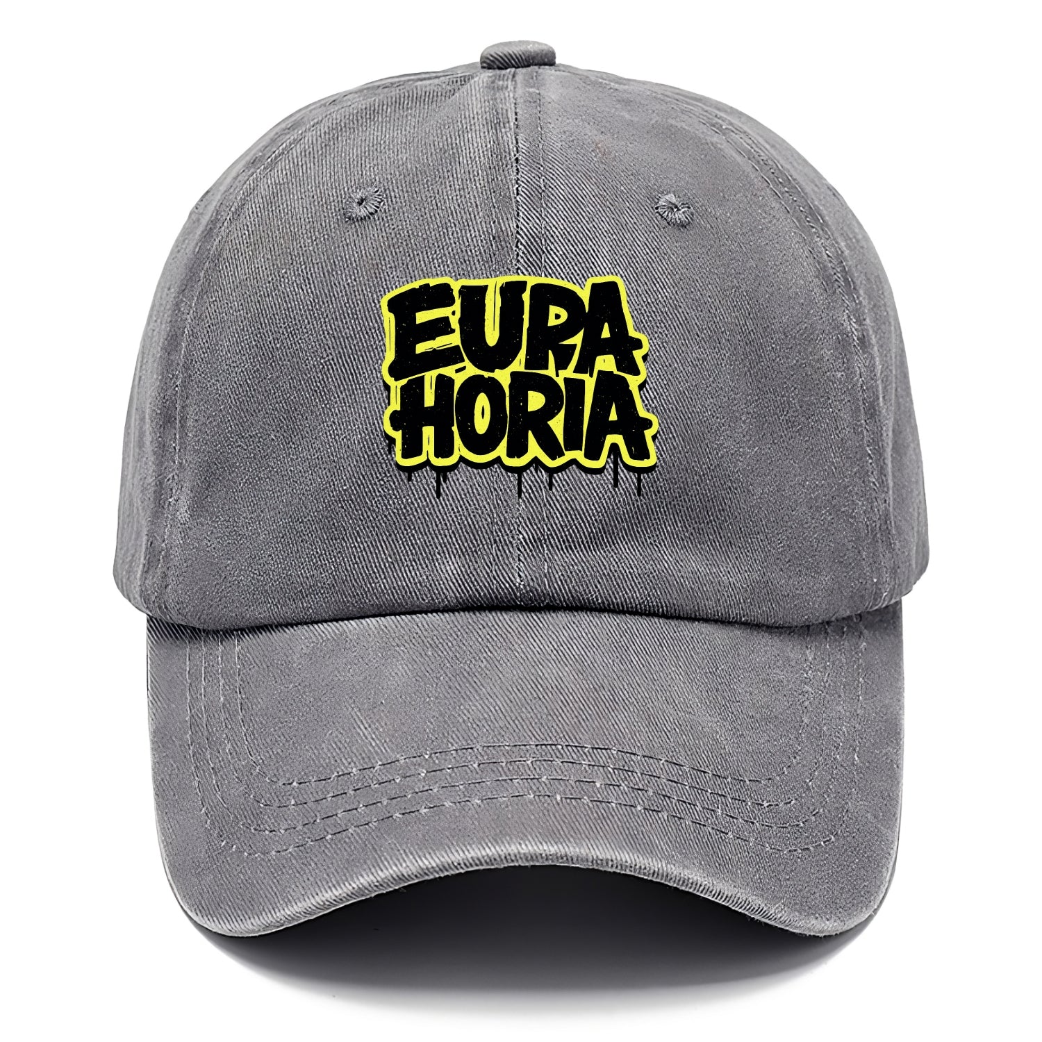 Bold typography design - "EUPHORIA" - intense happiness, ecstasy - Classic Cap - Urban Haze(Grey)
