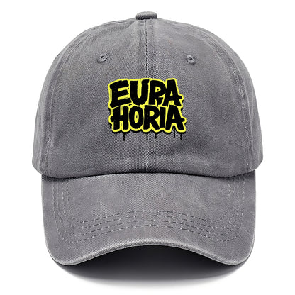 Bold typography design - "EUPHORIA" - intense happiness, ecstasy - Classic Cap - Urban Haze(Grey)