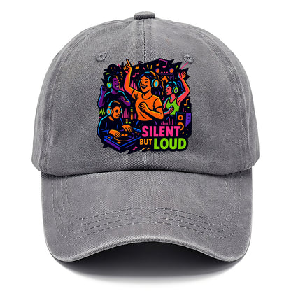 Silent disco dancers with glowing headphones - "Silent But Loud" - unique concert - Classic Cap - Urban Haze(Grey)