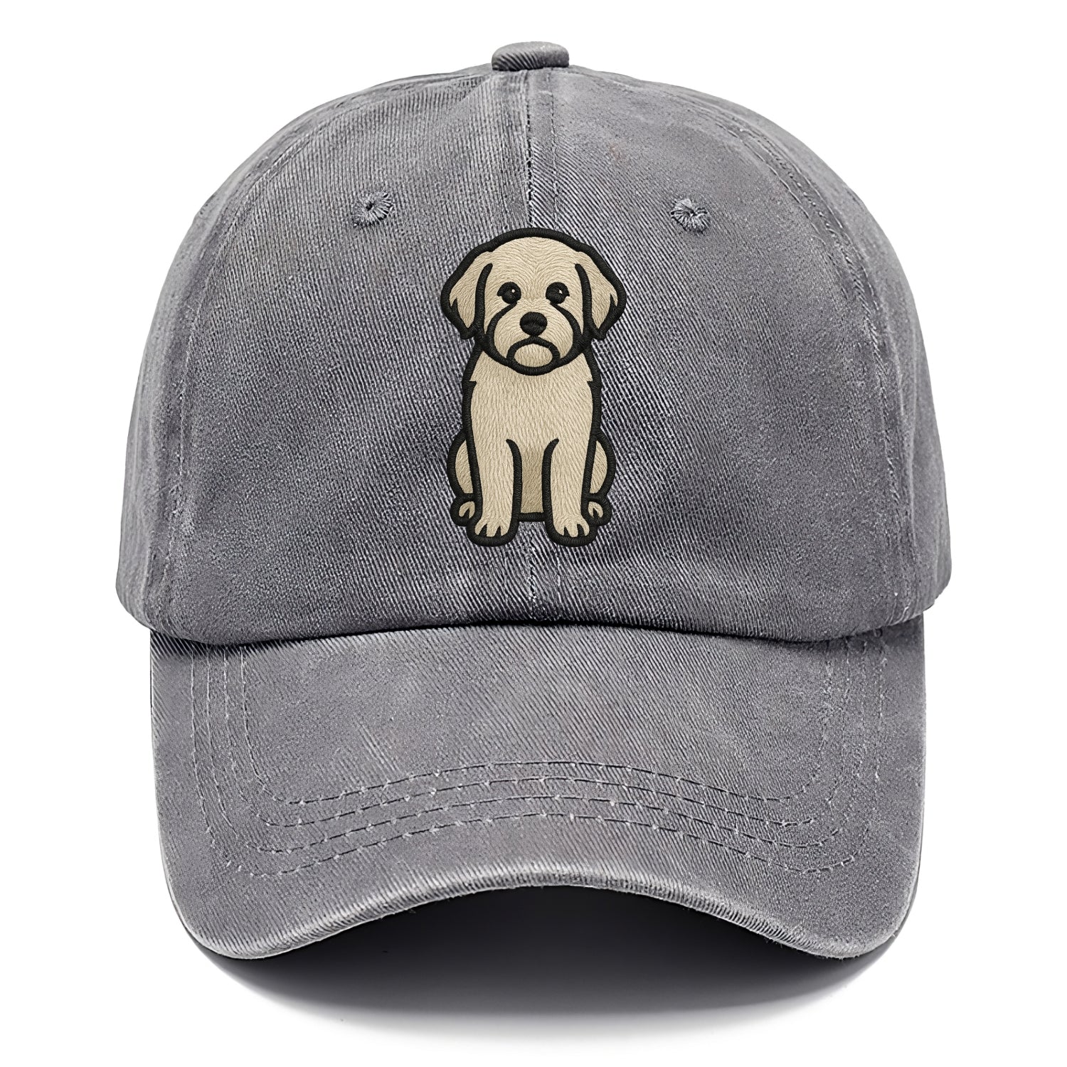Havanese - Cream colored sitting pose - Classic Cap - Urban Haze(Grey)