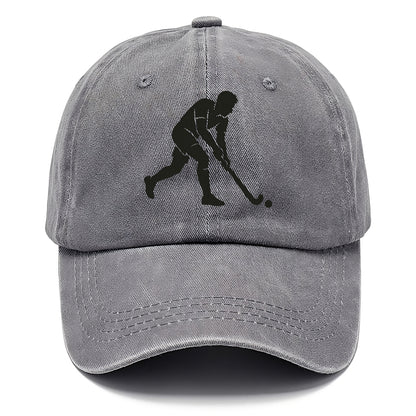 Field hockey player striking the ball - Classic Cap - Urban Haze(Grey)