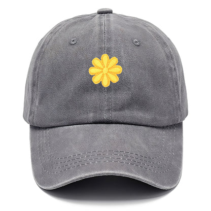 Gorra clásica Pandaize con diseño floral bordado en amarillo. Gorra de béisbol ajustable para hombre y mujer. Protección solar. Estilo casual y deportivo.