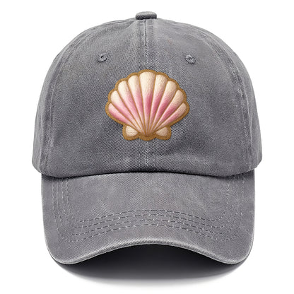 SEASHELL SCALLOP - scallop shell in cream and pink , beach - Classic Cap - Urban Haze(Grey)