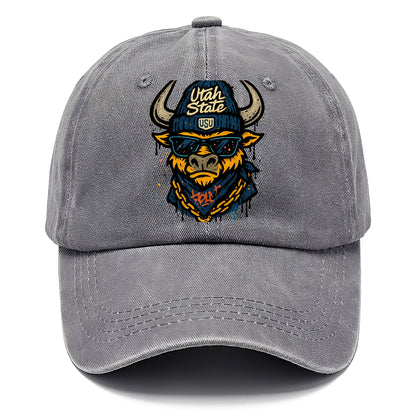 Logan Aggie wearing Utah State beanie with USU patch - Classic Cap - Urban Haze(Grey)