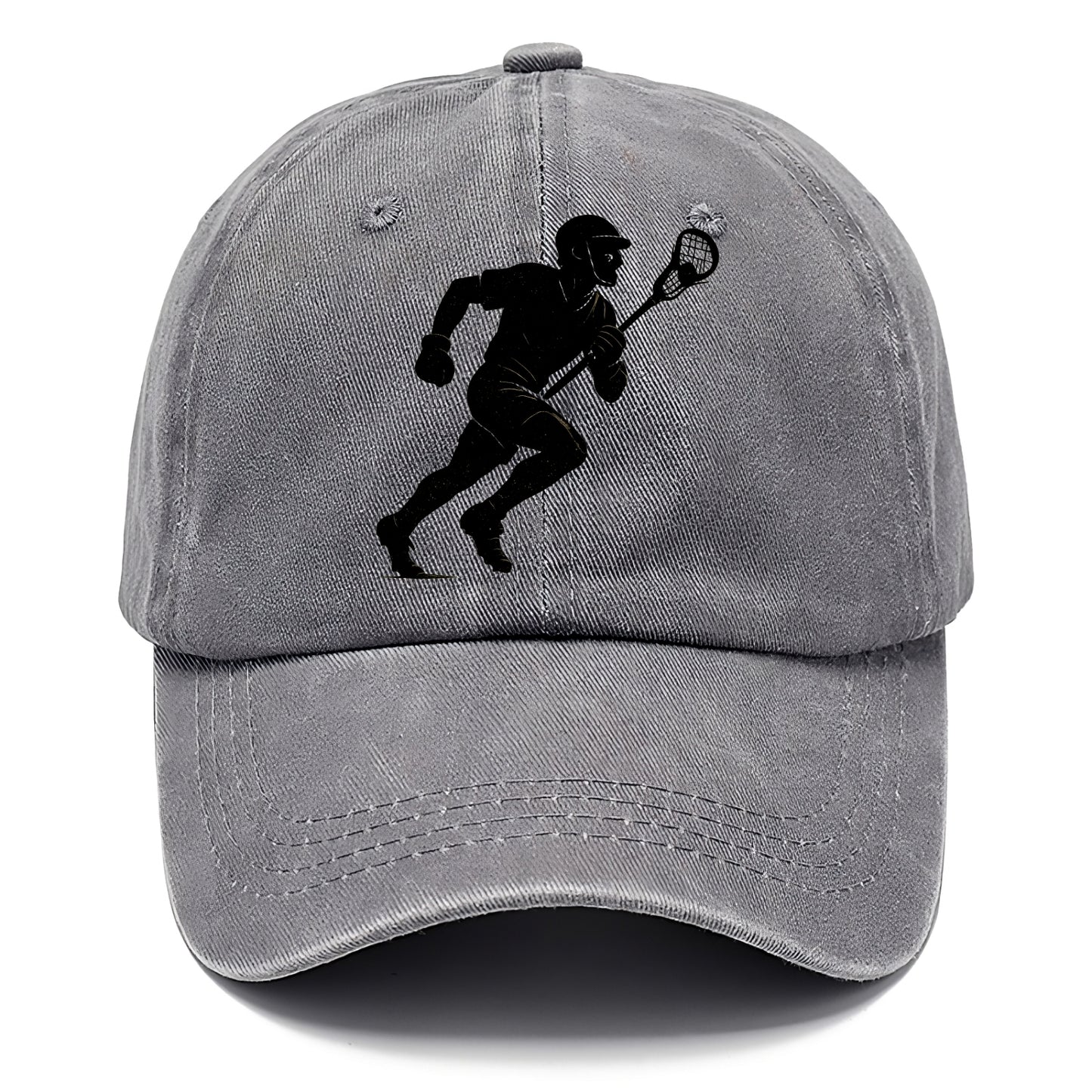 Lacrosse player cradling and running - Classic Cap - Urban Haze(Grey)