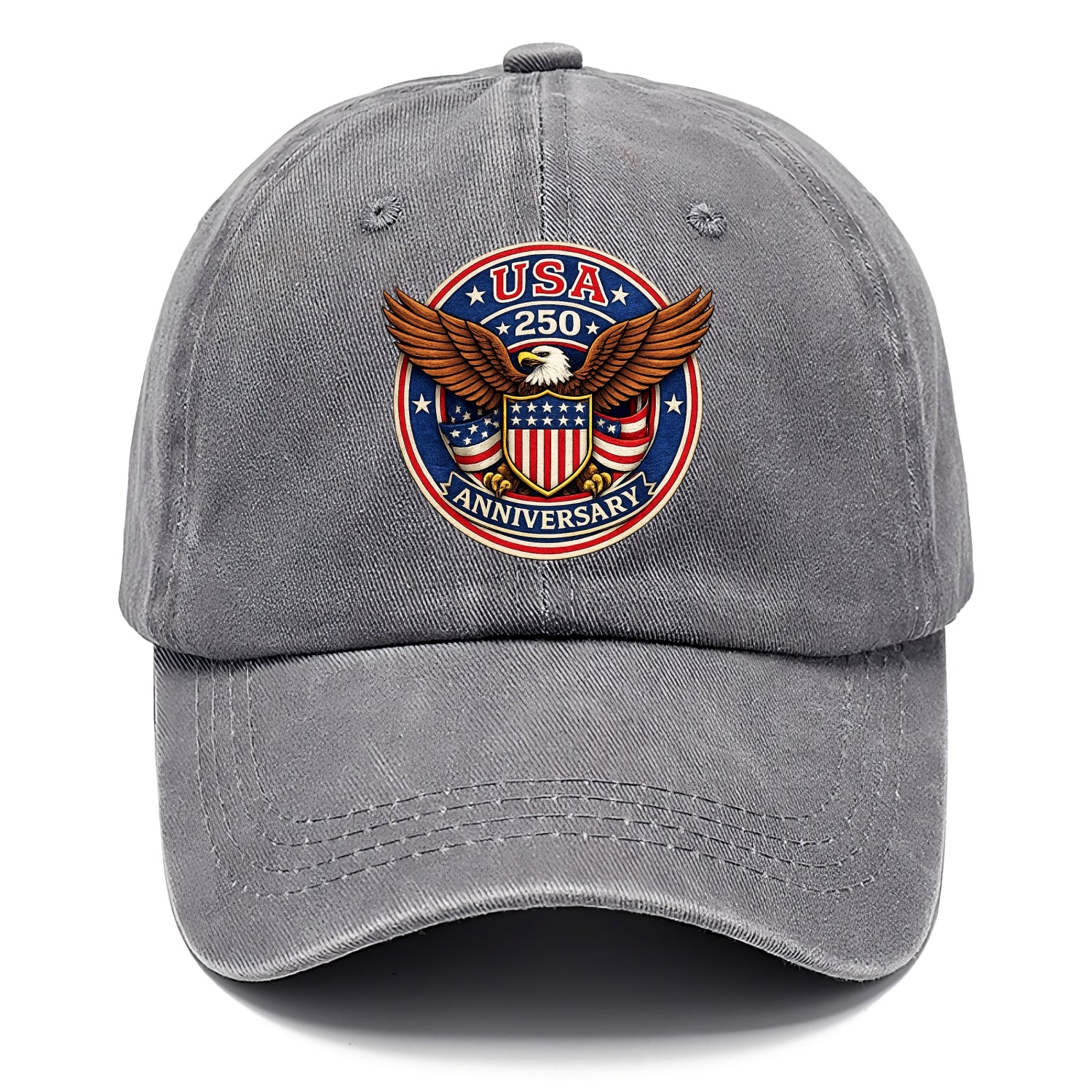 Usa 250 Anniversary Eagle Shield Emblem - Classic Cap - Urban Haze(Grey)