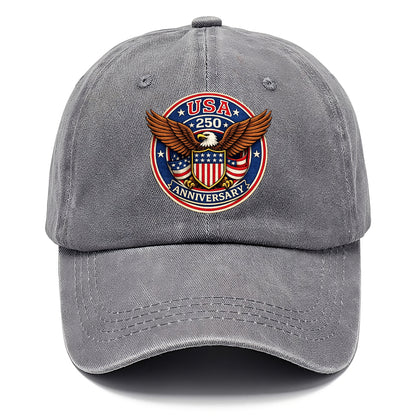 Usa 250 Anniversary Eagle Shield Emblem - Classic Cap - Urban Haze(Grey)