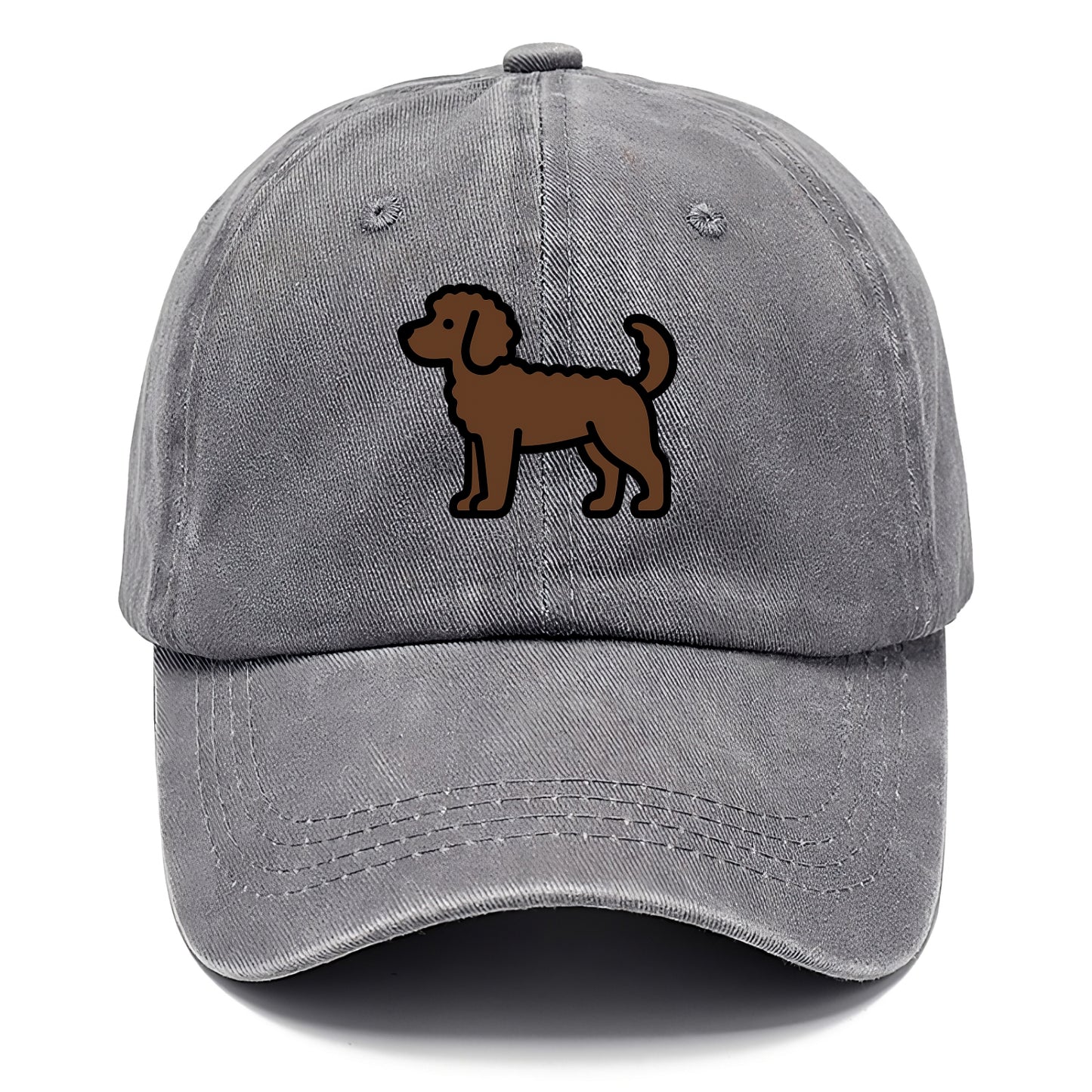 Labradoodle - Chocolate curly flat side profile - Classic Cap - Urban Haze(Grey)