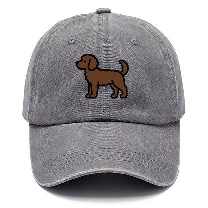 Labradoodle - Chocolate curly flat side profile - Classic Cap - Urban Haze(Grey)