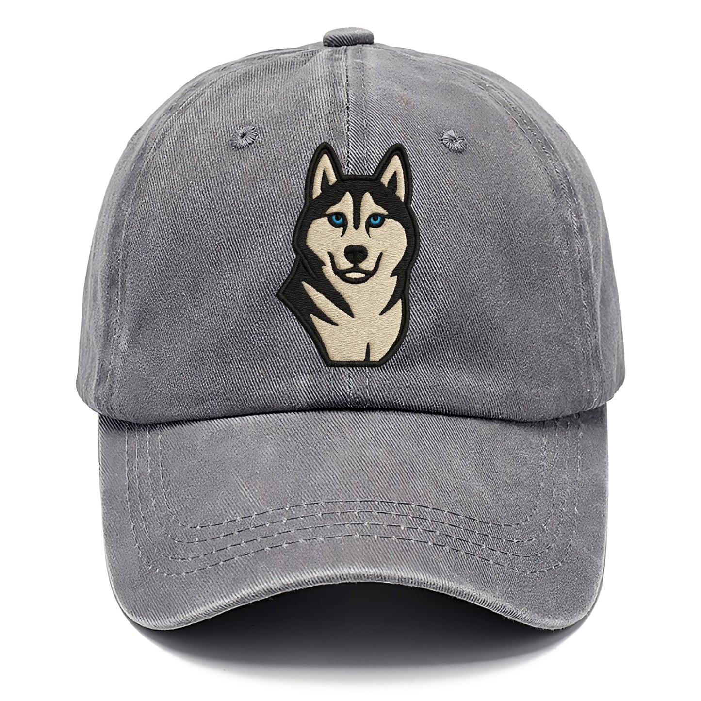 Husky - Blue eyes close-up portrait - Classic Cap - Urban Haze(Grey)
